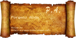 Porgesz Aida névjegykártya